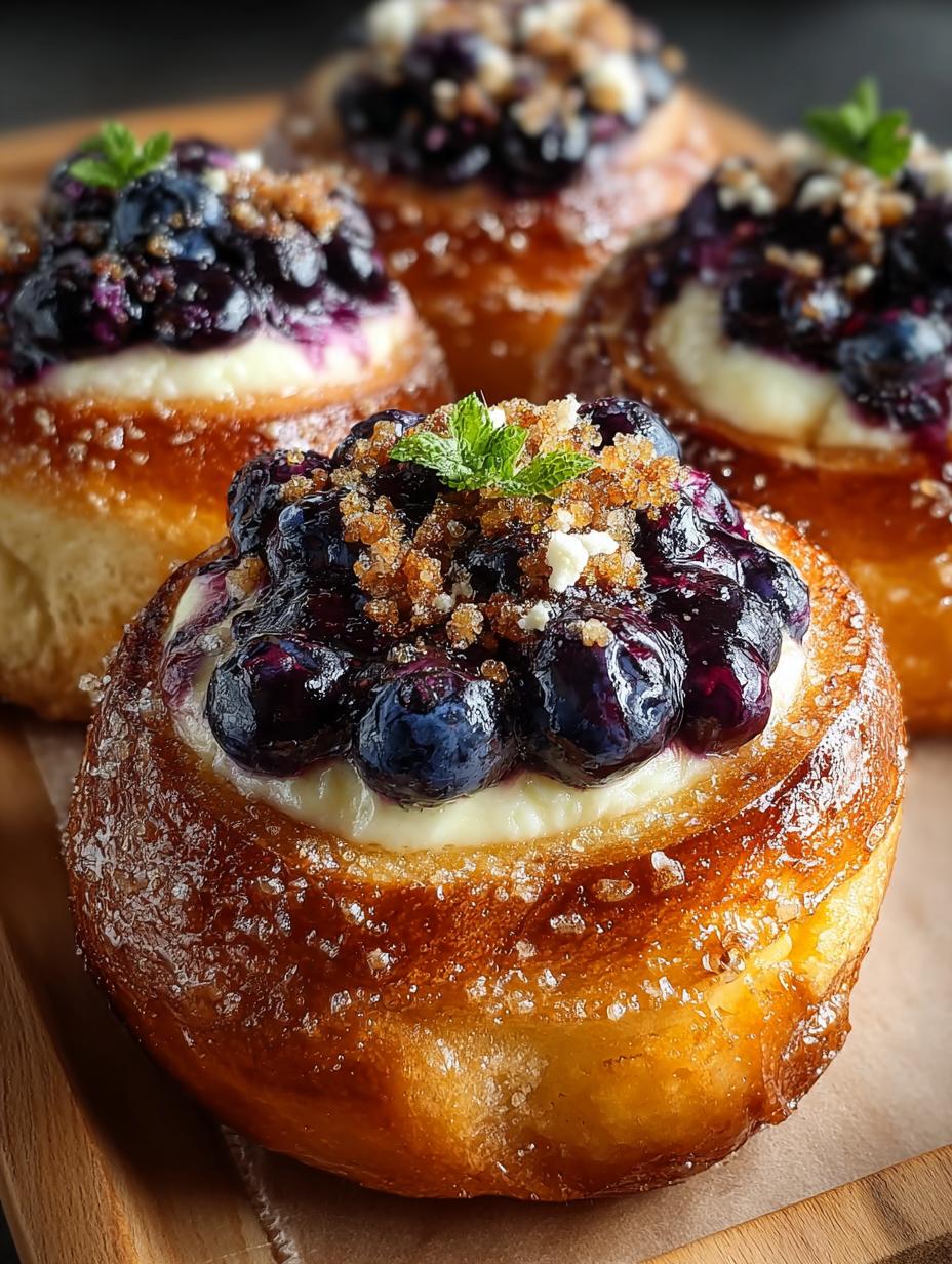 Delicious Blueberry Cheesecake Brioche Buns Recipe - Blueberry Cheesecake Brioche Buns - additional detail