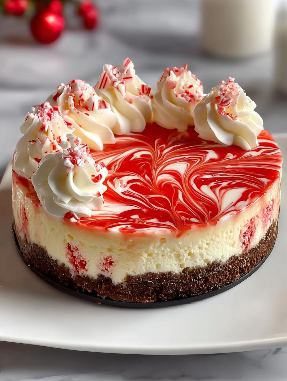 Candy Cane Cheesecake