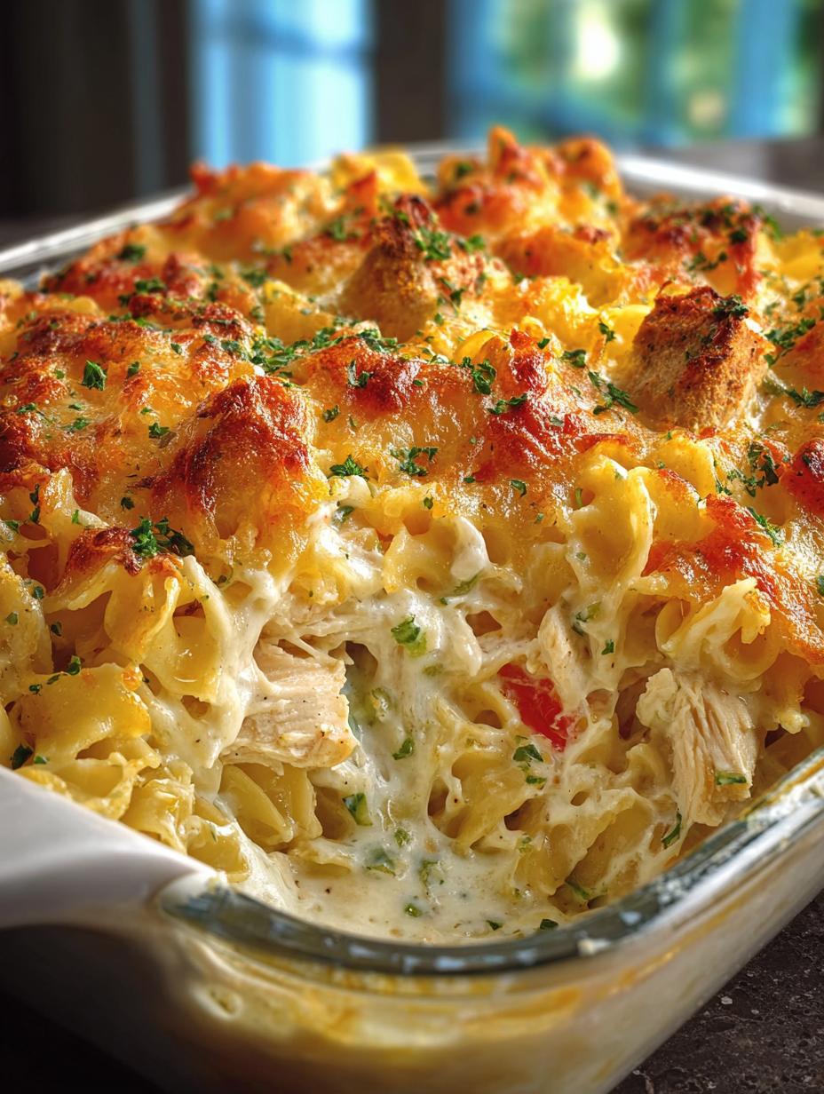 Chicken Cheddar Noodle Bake: 5 Comforting Family Favorites - Chicken Cheddar Noodle Bake - additional detail