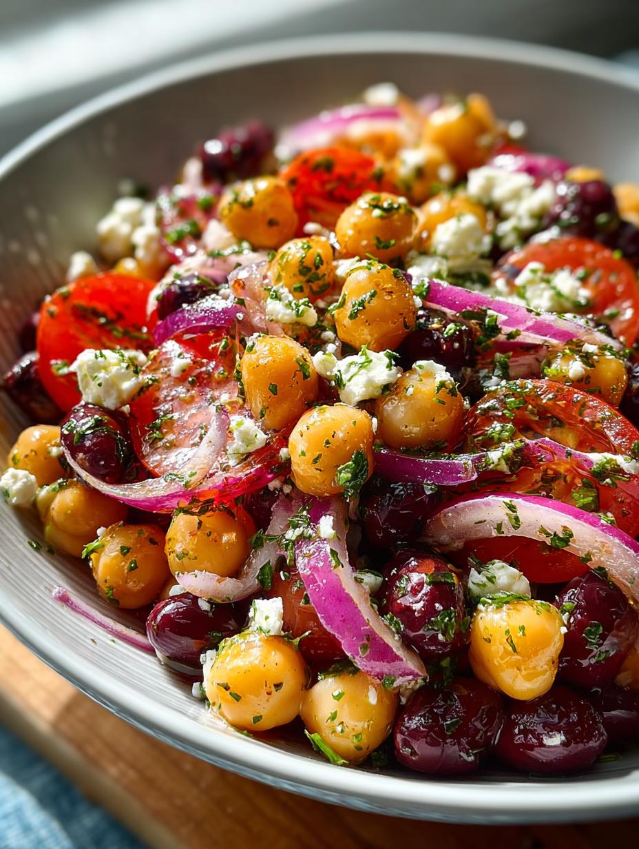 Chickpeas Black Beans Salad