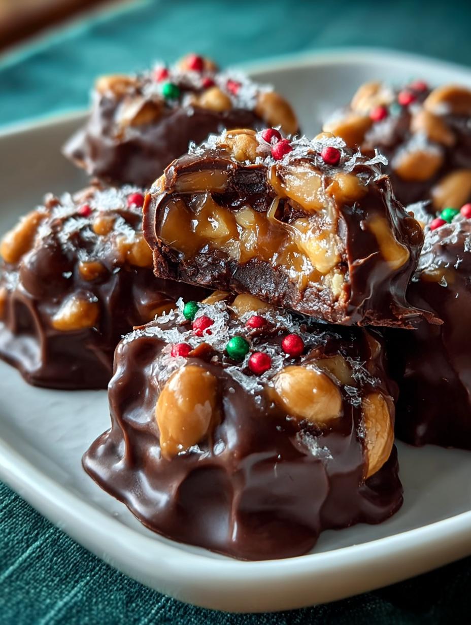 Chocolate Covered Caramel Peanut Clusters: 7 Steps - Chocolate Covered Caramel Peanut - additional detail