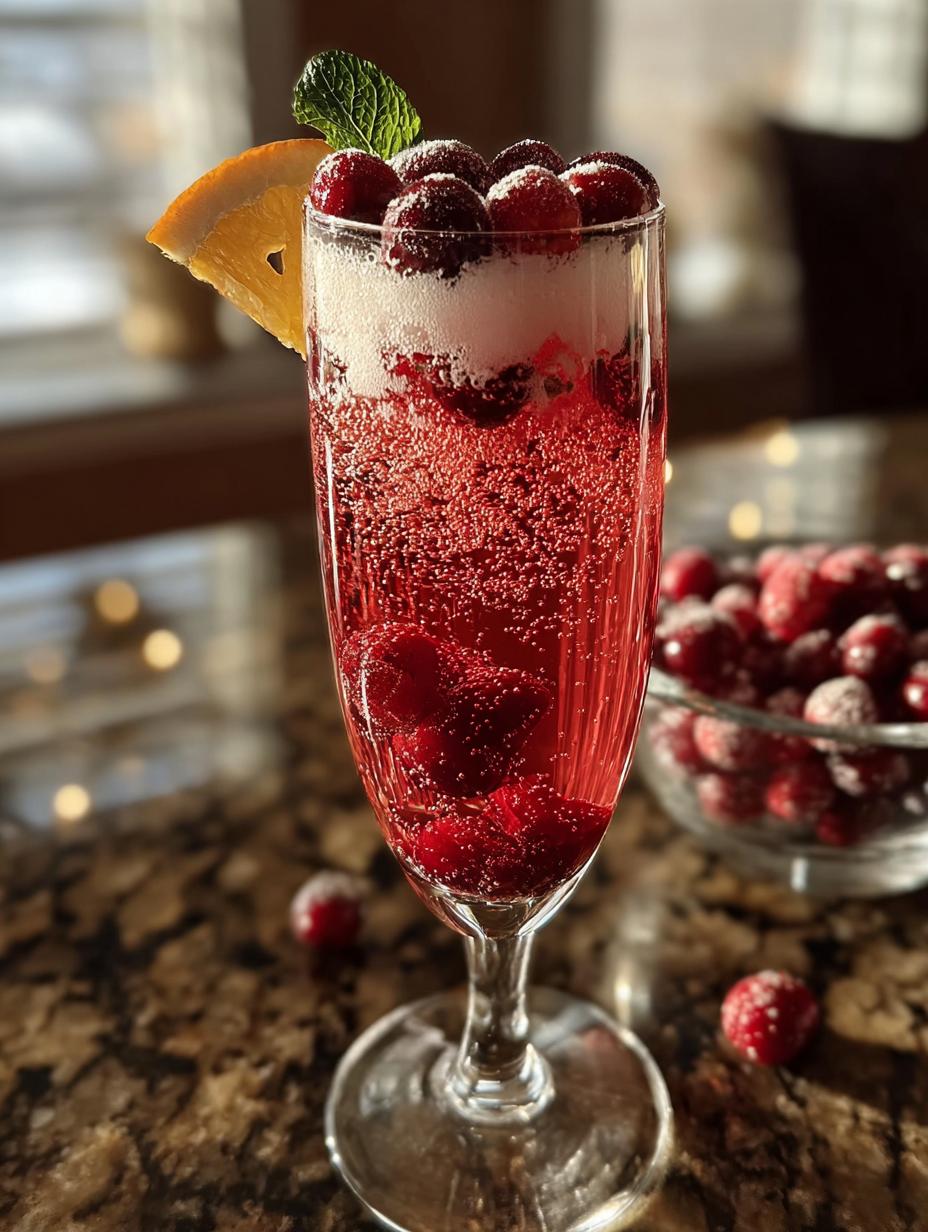Christmas Cranberry Mimosa Ingredient for Festive Cheers - Christmas Cranberry Mimosa Ingredient - additional detail