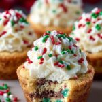 Christmas Sprinkle Cookie Cups