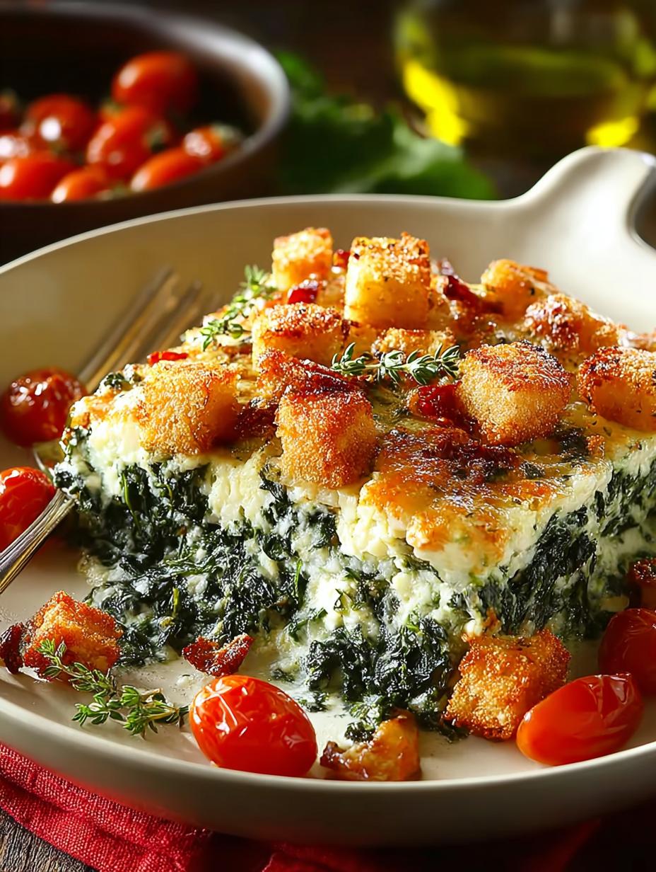Crunchy Spinach Casserole