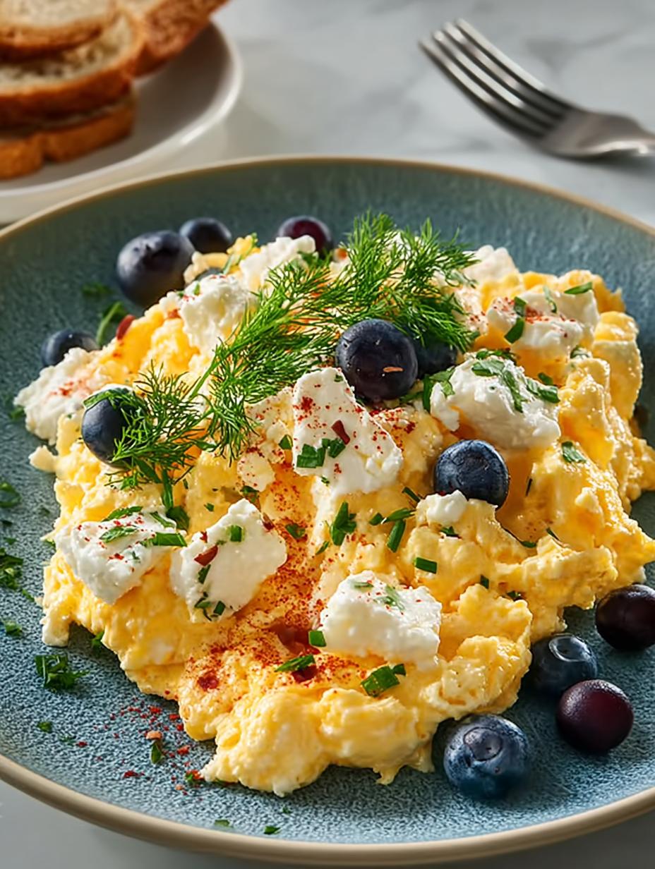 Goat Cheese Scrambled Eggs