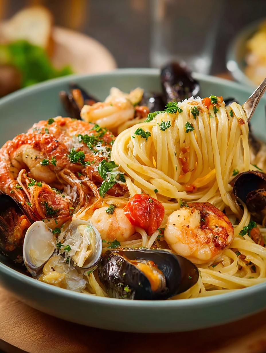 One Pot Seafood Pasta That Will Wow Your Taste Buds - One Pot Seafood Pasta - additional detail