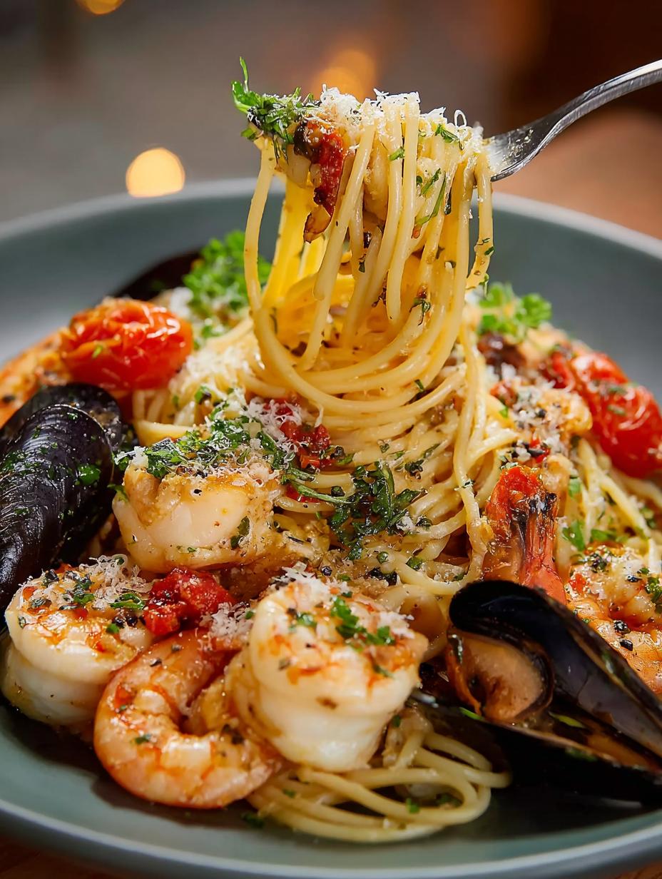 One Pot Seafood Pasta