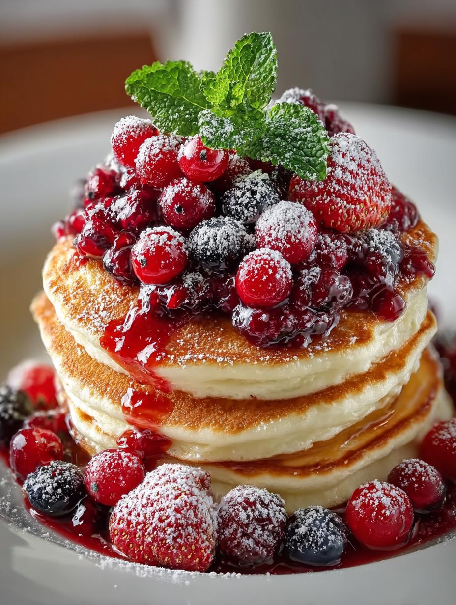 Delicious Pancake Stack Berry Holly for Breakfast - Pancake Stack Berry Holly - main visual representation