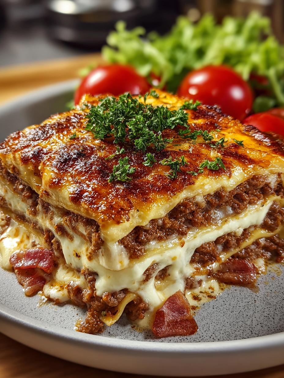 Parmesan Garlic Bacon Cheeseburger