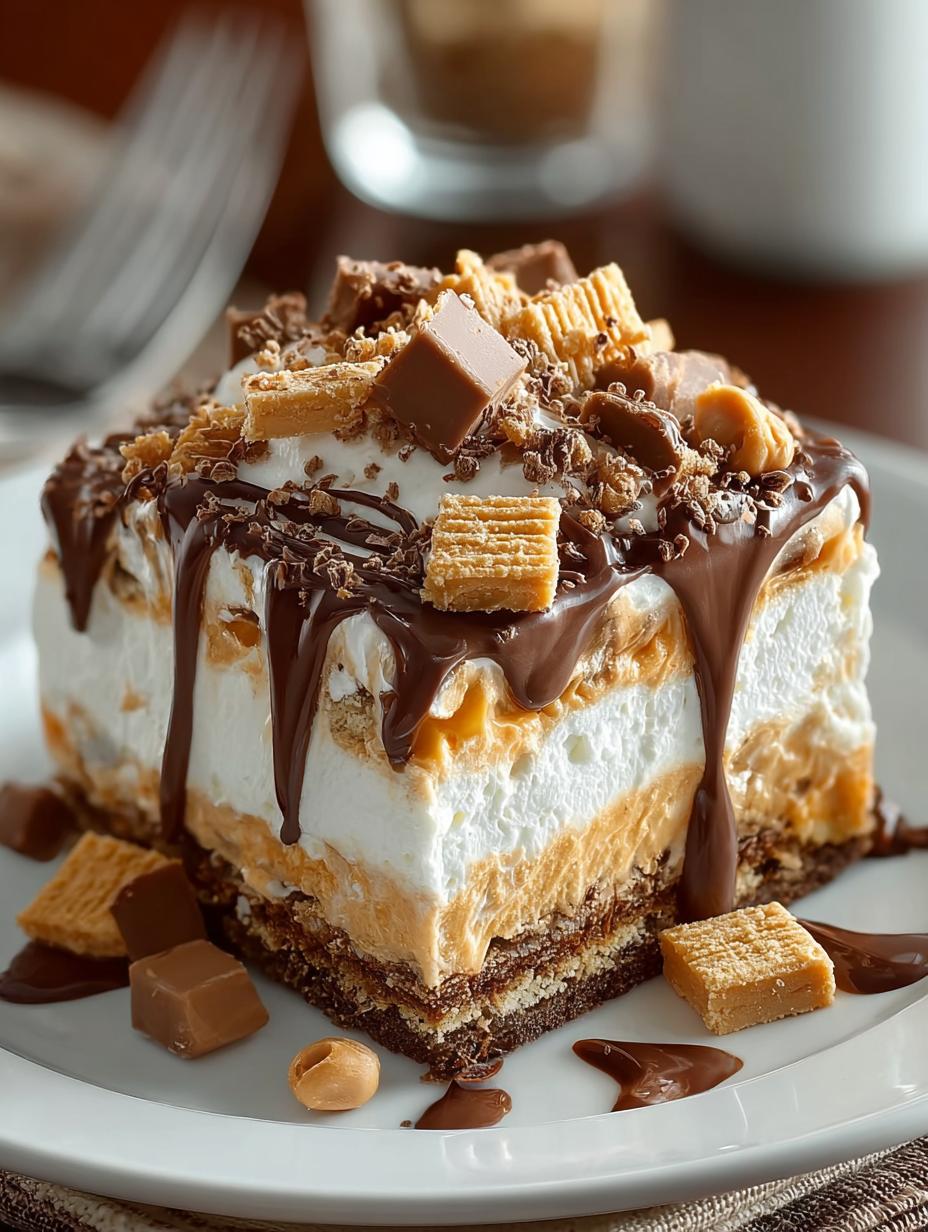 Delicious Peanut Butter Layered Delight Recipe - Peanut Butter Layered Delight - main visual representation