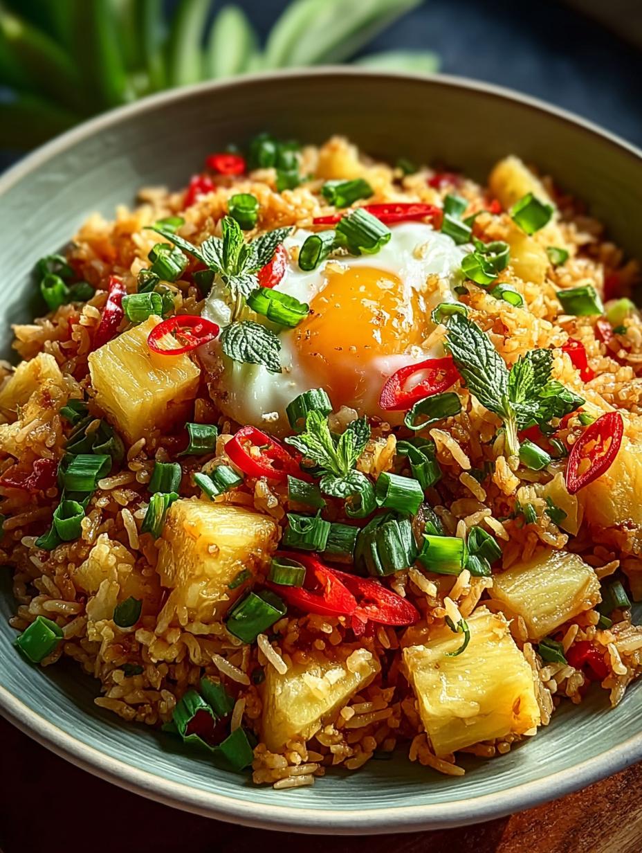 Delicious Pineapple Fried Rice: A Tropical Twist - Pineapple Fried Rice - additional detail