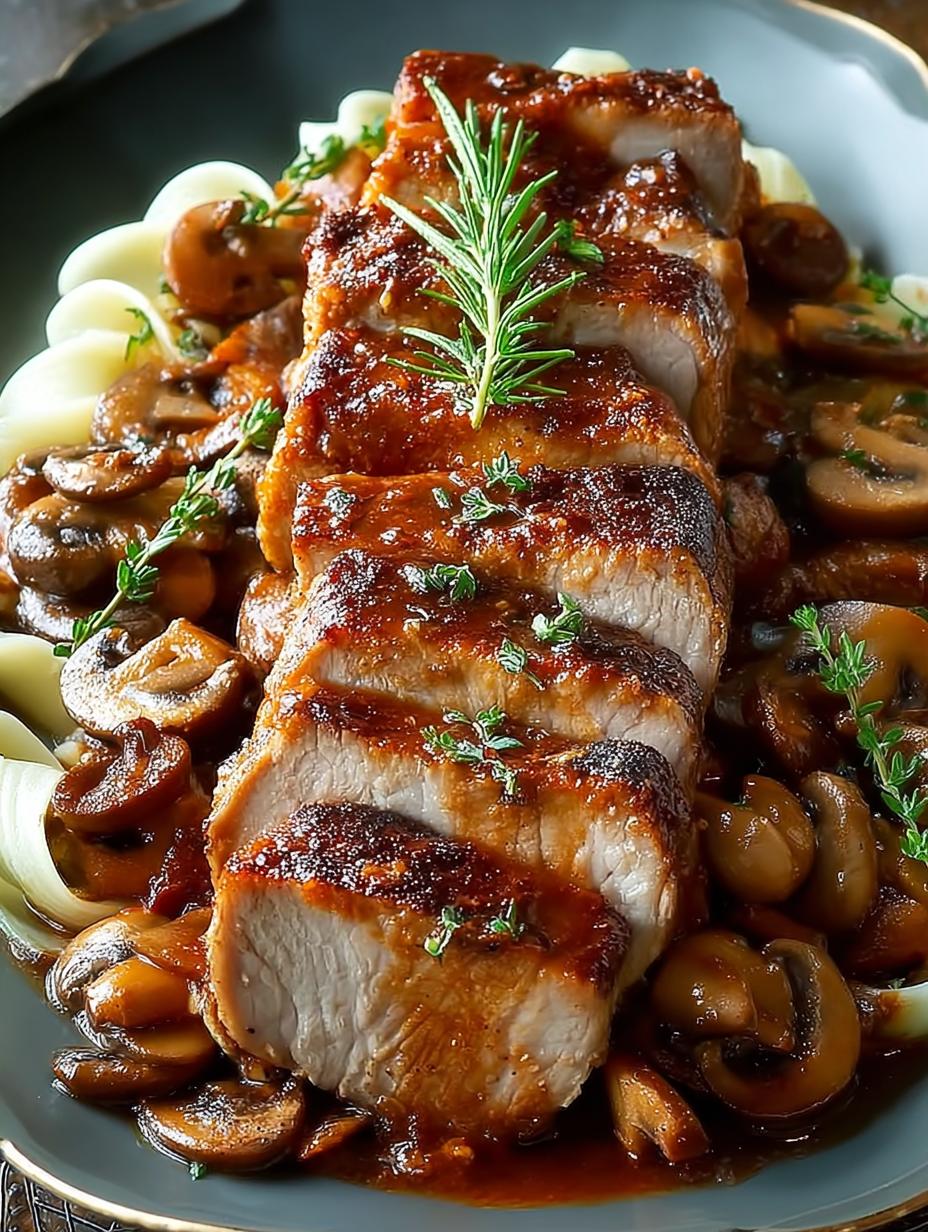 Pressure Cooker Mushroom Pork