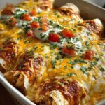 Queso Chicken Enchiladas Bake