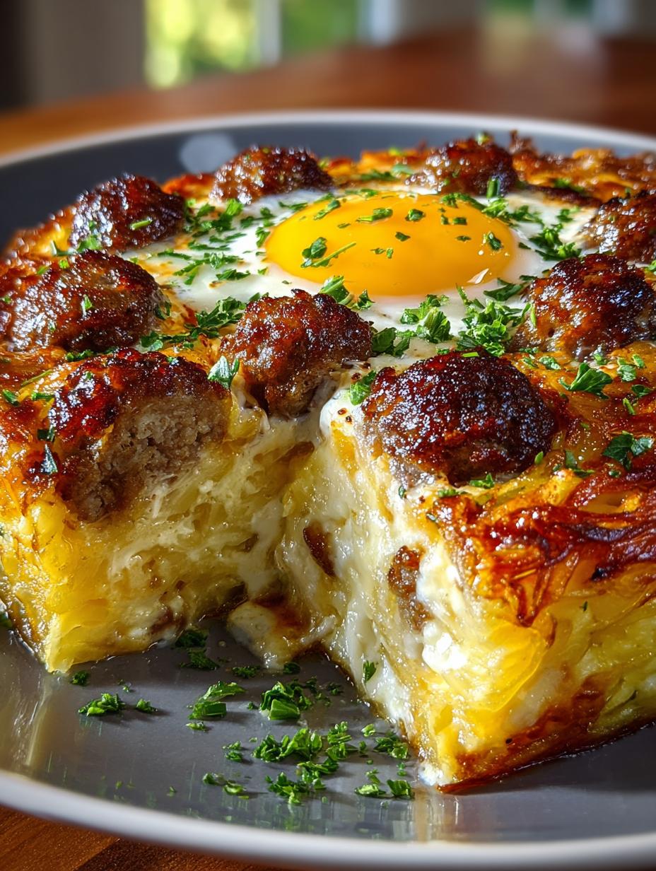 Sausage Hashbrown Breakfast Dish