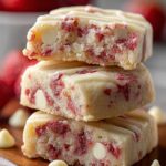 Strawberry White Chocolate Shortbread