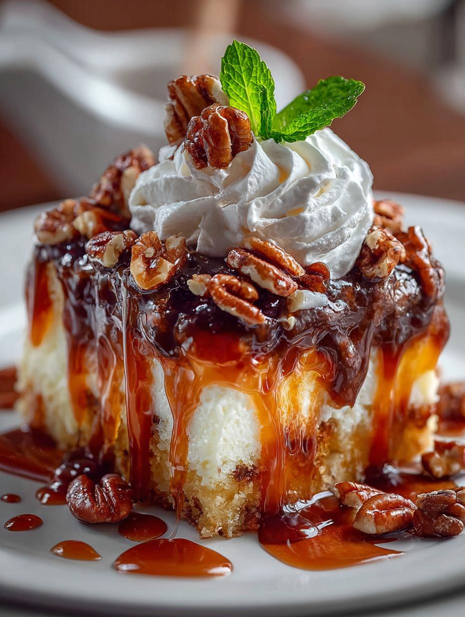 Turtle Poke Cake Dessert