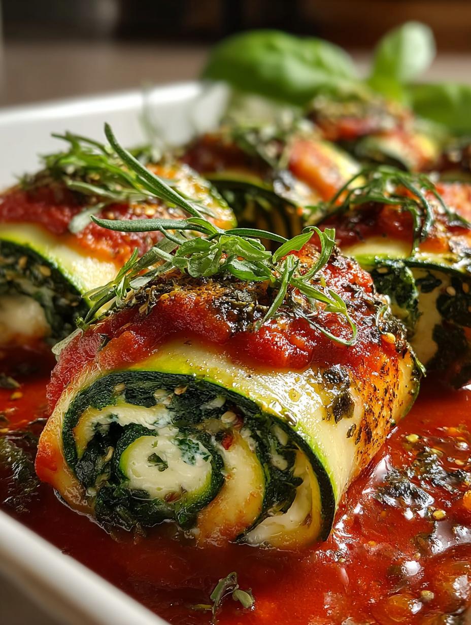 Vegan Zucchini Spinach Rollatini