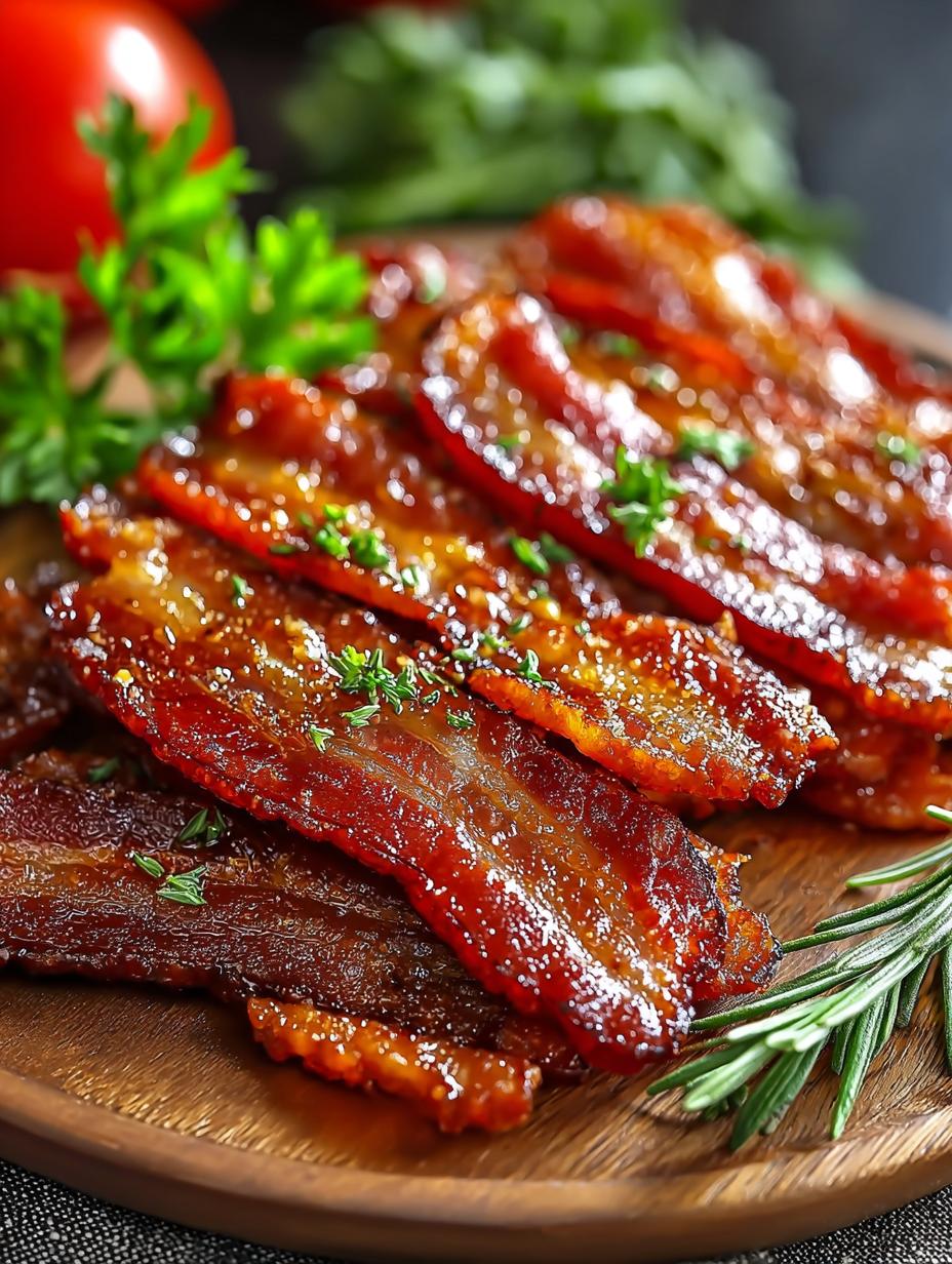 Air Fryer Bacon with Fresh Basil for Crispy Perfection - Air Fryer Bacon with - additional detail