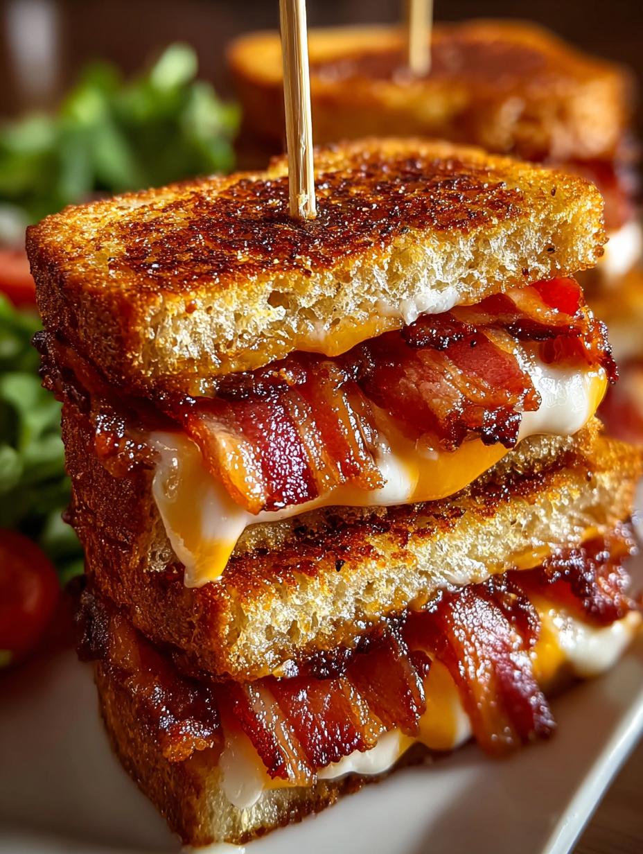 Delicious Bacon Wrapped Grilled Cheese Fingers Recipe - Bacon Wrapped Grilled Cheese - main visual representation