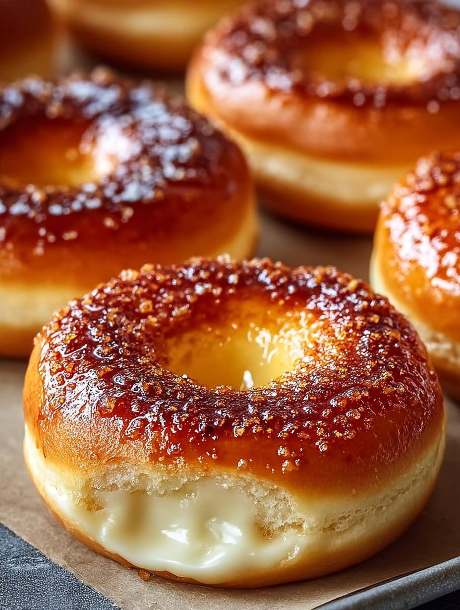 Baked Creme Brulee Donuts