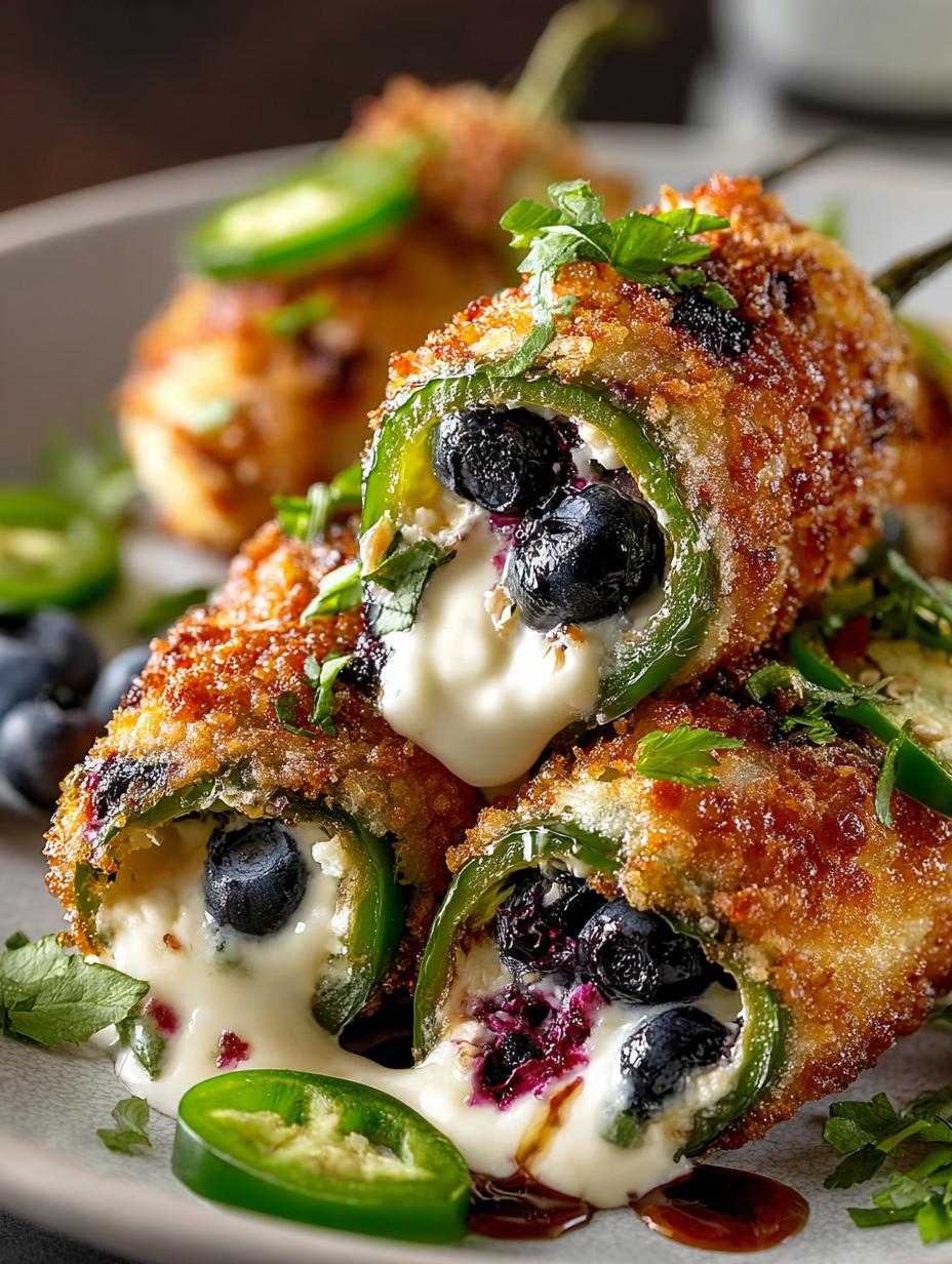 Irresistible Blueberry Brie Jalapeno Poppers Recipe - Blueberry Brie Jalapeno Poppers - additional detail
