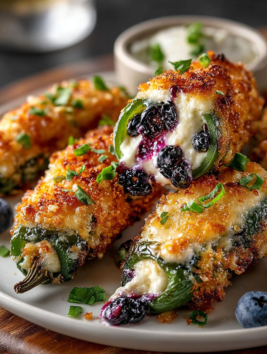Blueberry Brie Jalapeno Poppers