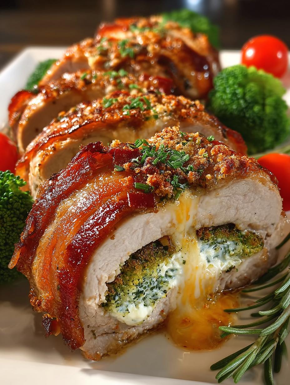 Delicious Broccoli Cheese Stuffed Pork for Dinner - Broccoli Cheese Stuffed Pork - main visual representation
