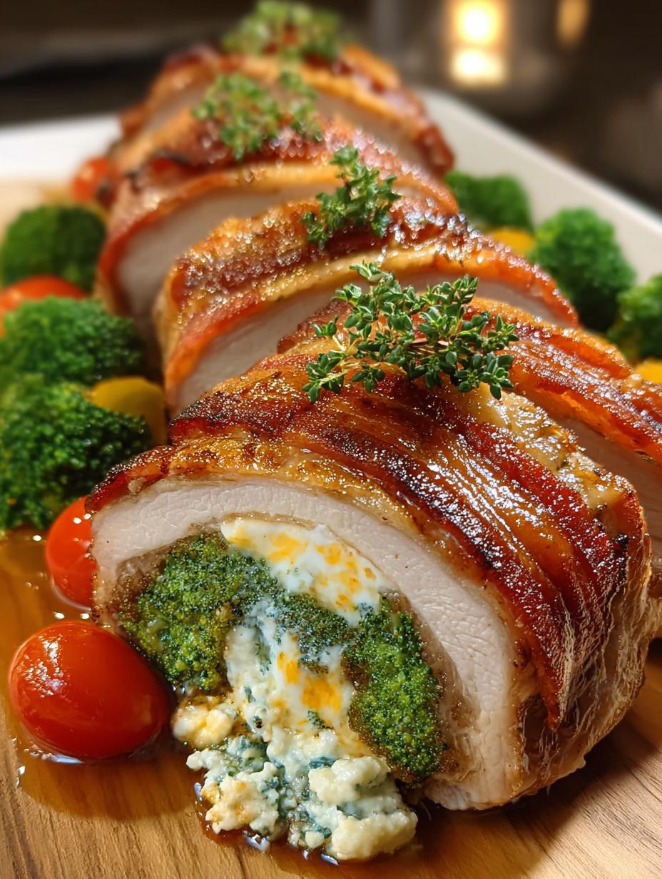 Broccoli Cheese Stuffed Pork
