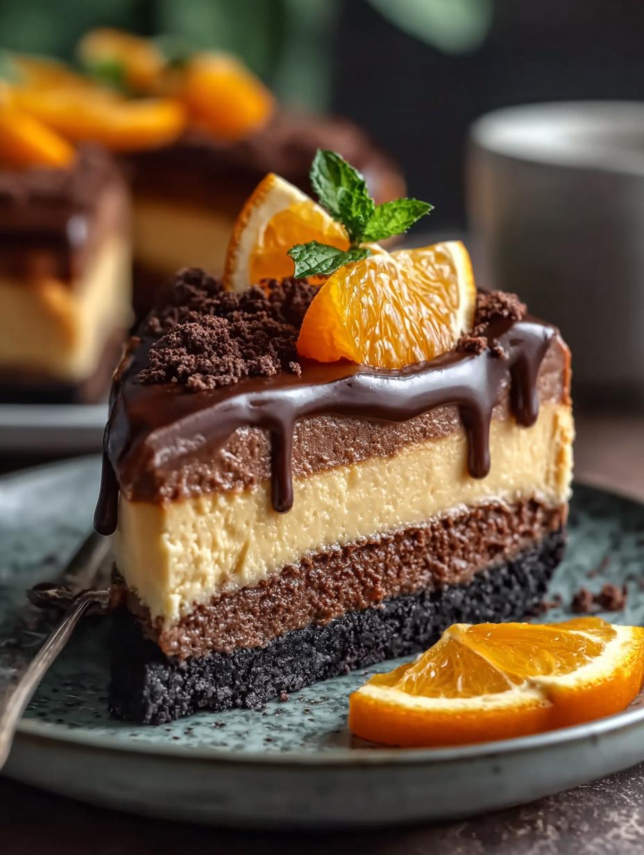 Chocolate Orange Cheesecake: 7 Decadent Ways to Indulge - Chocolate Orange Cheesecake - additional detail