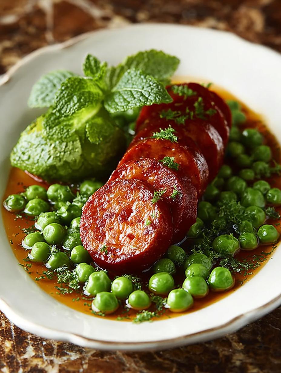 Chorizo with Minted Peas: 7 Flavorful Dinner Ideas - Chorizo with Minted Peas - additional detail