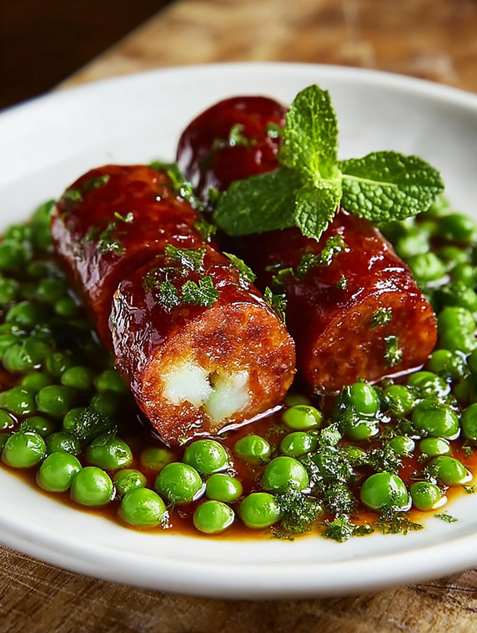 Chorizo with Minted Peas