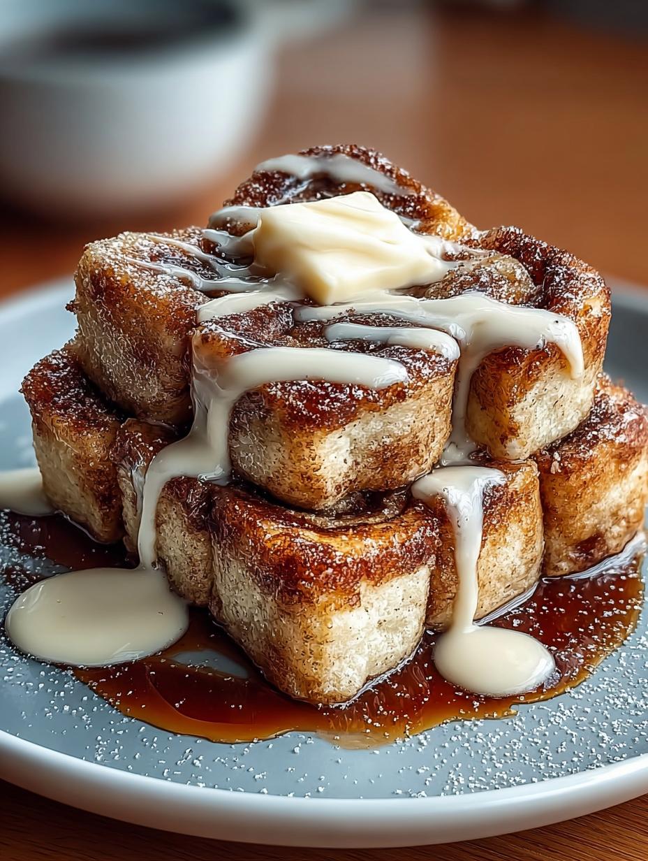 Delicious Cinnamon Roll French Toast Bites Recipe - Cinnamon Roll French Toast - main visual representation
