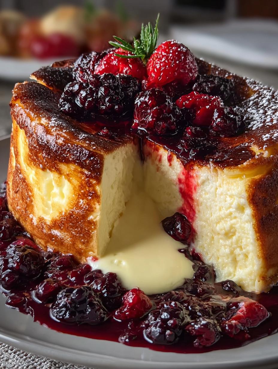 Citrus Berry Burnt Cheesecake