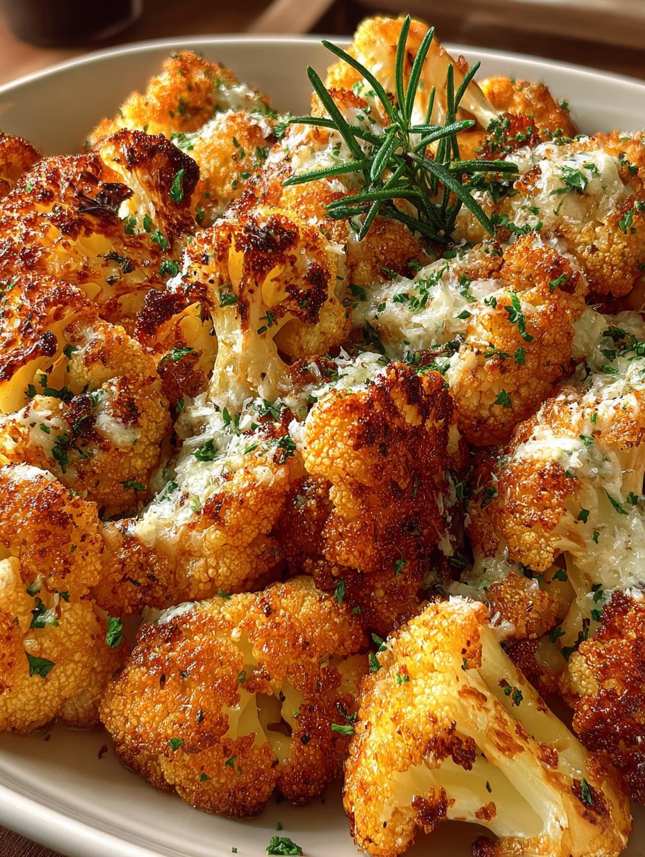 Crispy Roasted Cauliflower Cheddar