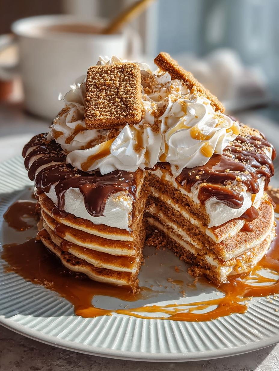 Decadent Biscoff Pancake Stack: 5 Layers of Bliss - Decadent Biscoff Pancake Stack - additional detail