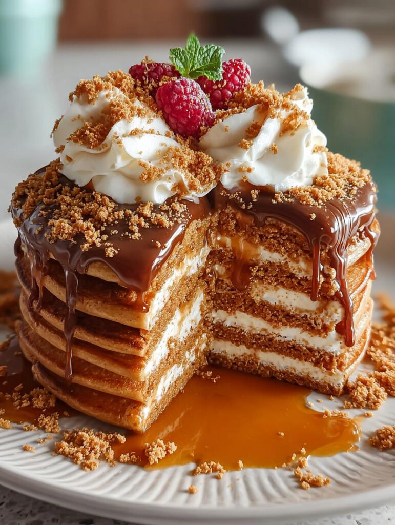 Decadent Biscoff Pancake Stack