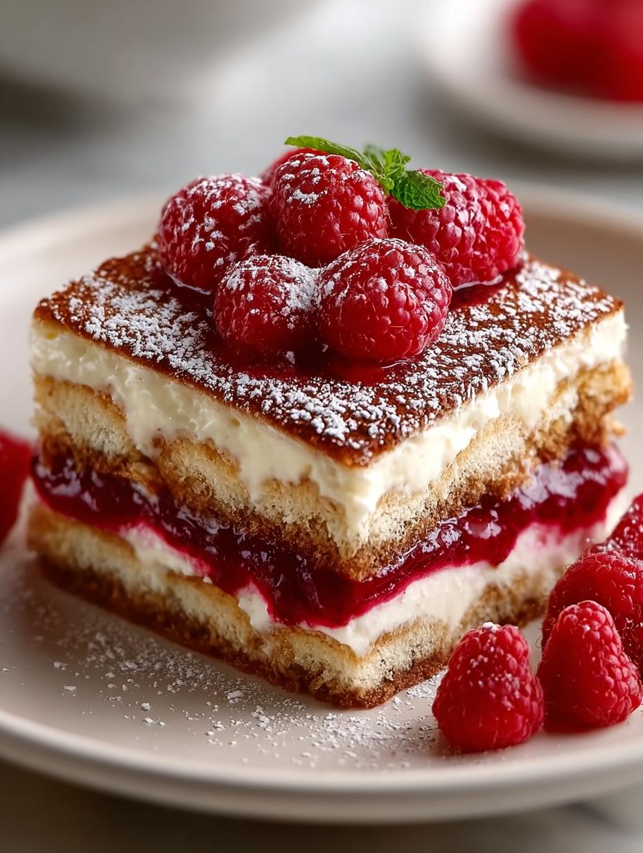 Fresh Raspberry Tiramisu
