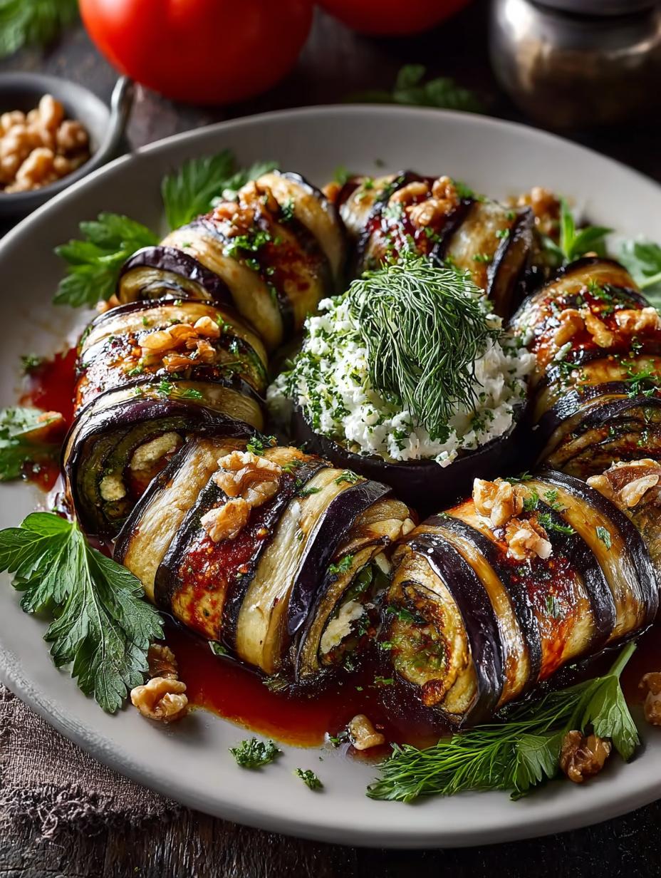 Georgian Eggplant Rolls with