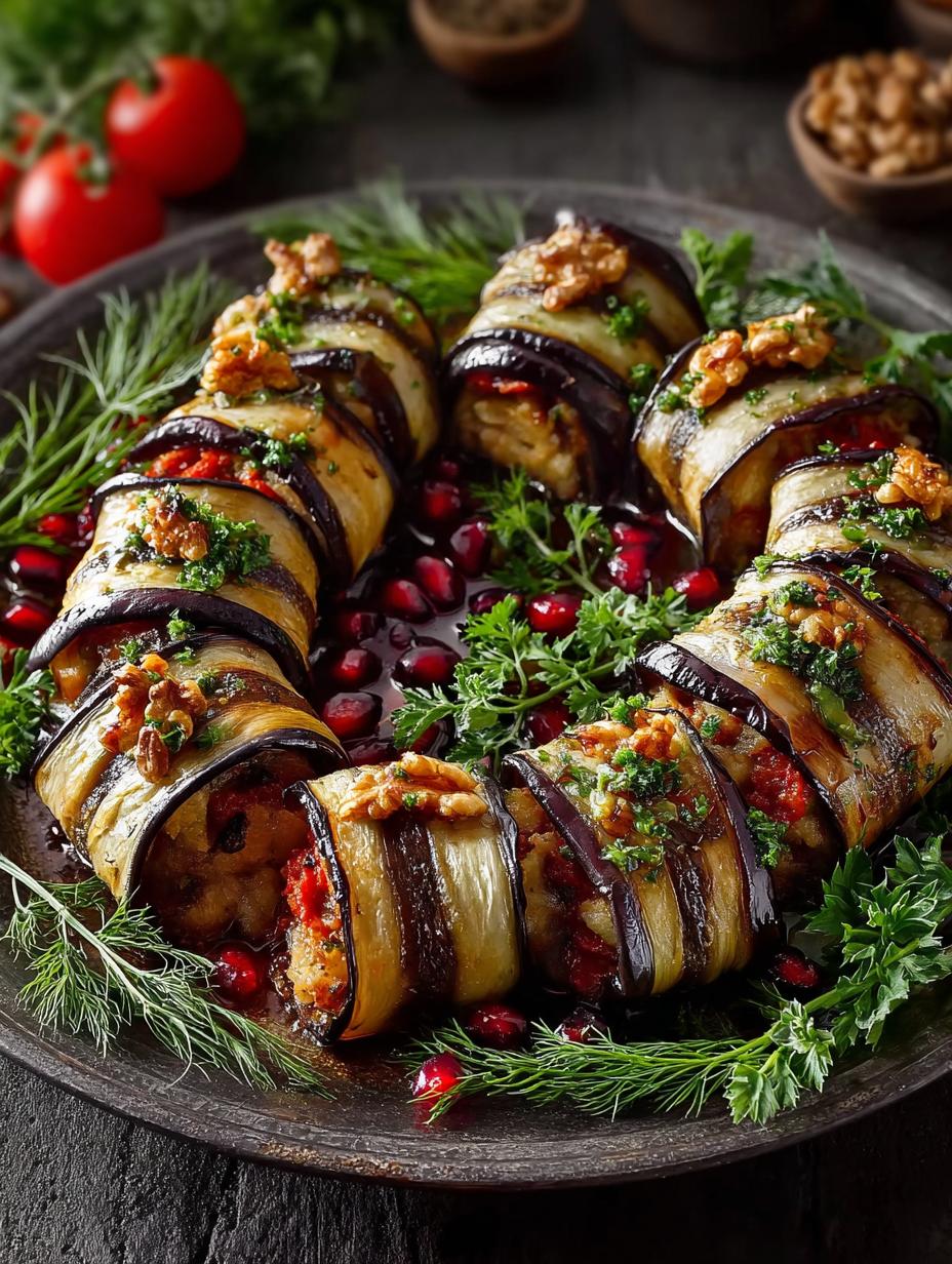 Savory Georgian Eggplant Rolls with Walnuts You’ll Adore - Georgian Eggplant Rolls with - additional detail