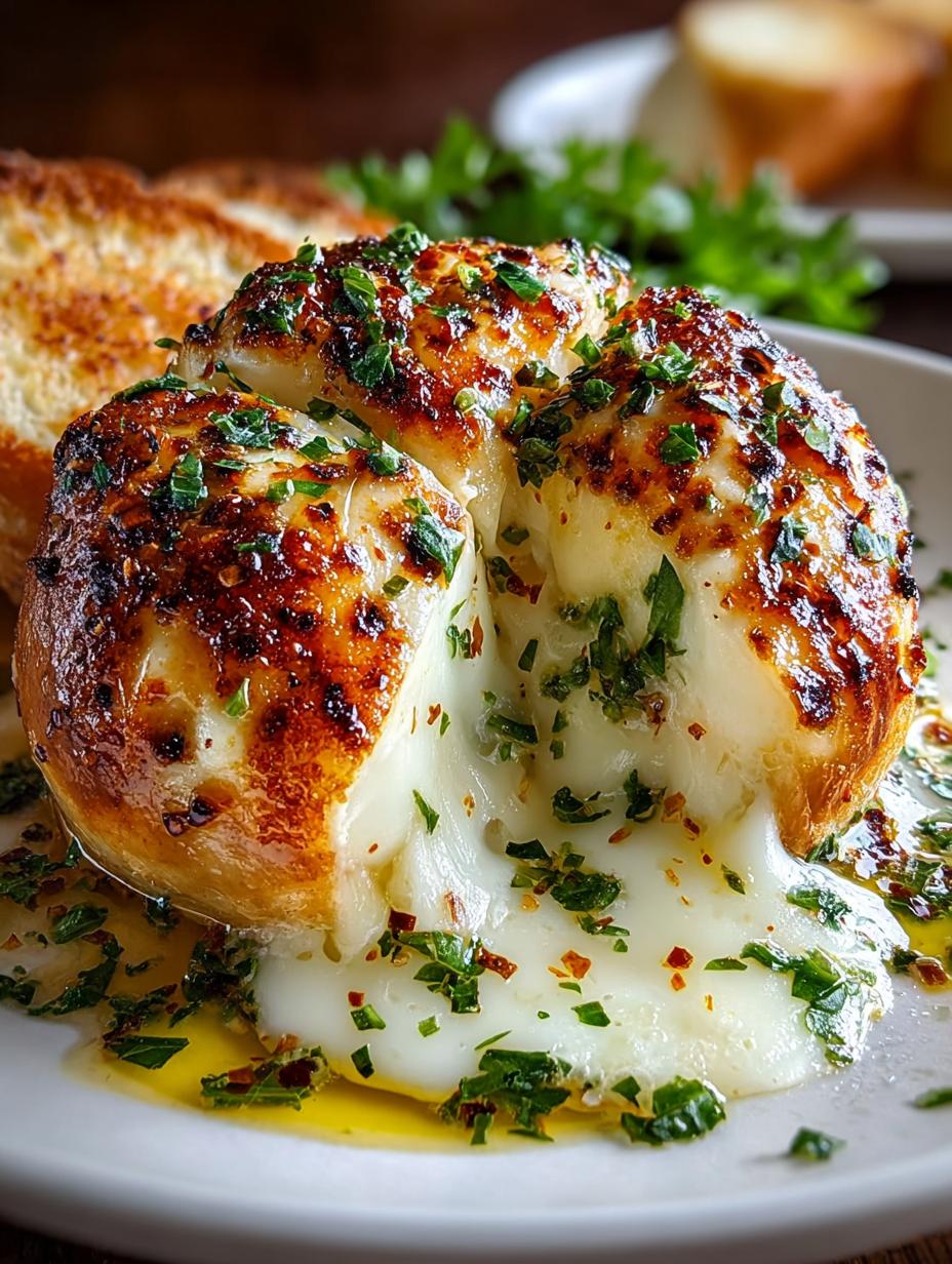 Giant Mozzarella Stuffed Garlic