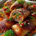 Ginger Carrot Beef Rolls