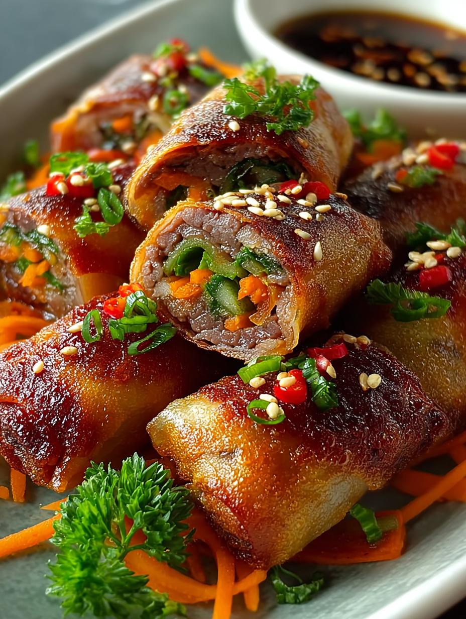 Ginger Carrot Beef Rolls