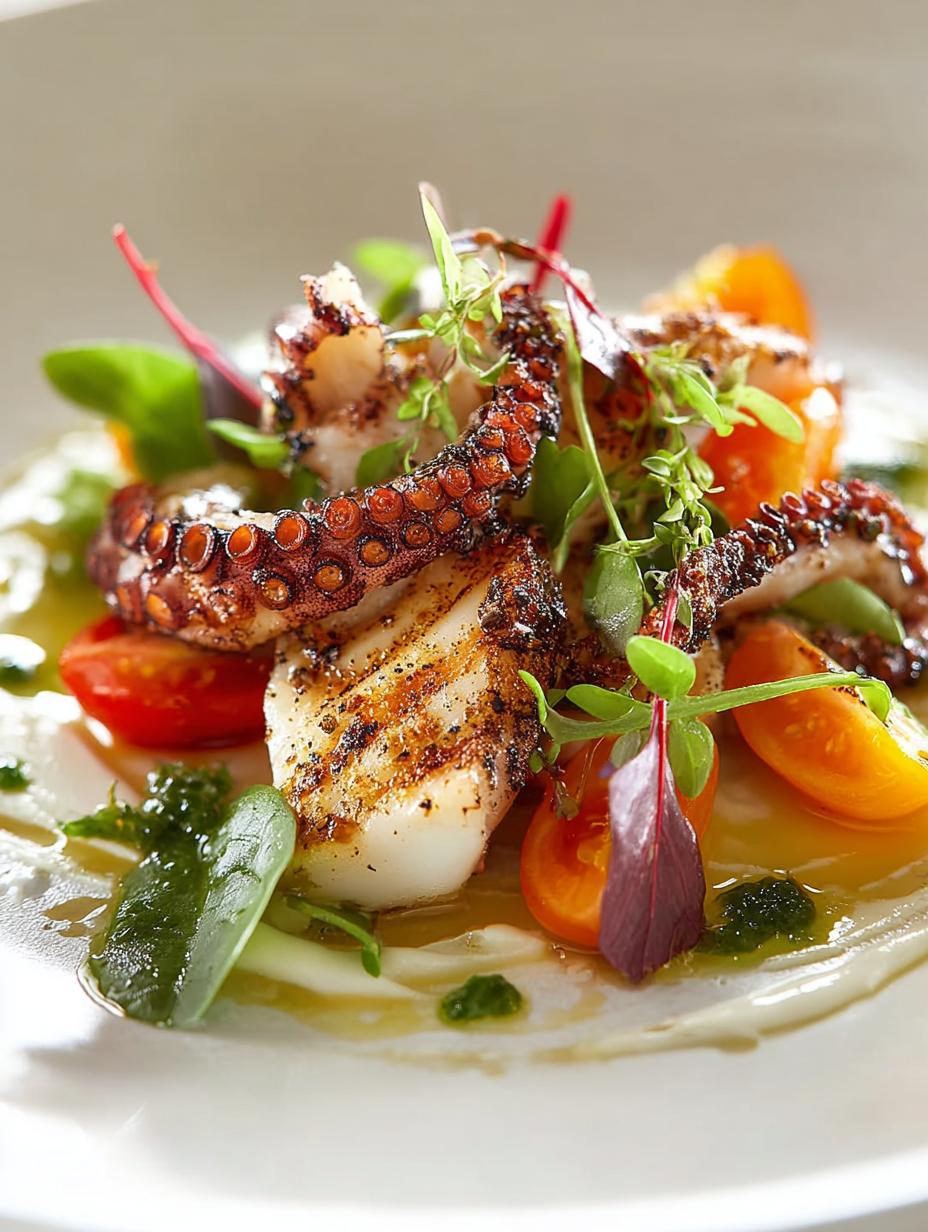 Grilled Squid with Aromatic Herbs for Flavorful Delight - Grilled Squid with Aromatic - additional detail