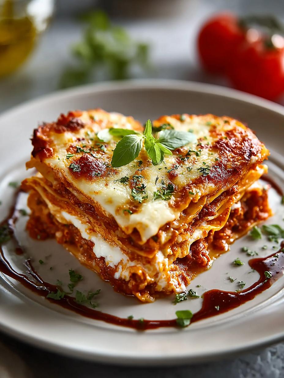 Heart Shaped Lasagna: A Romantic Dinner Delight - Heart Shaped Lasagna - additional detail