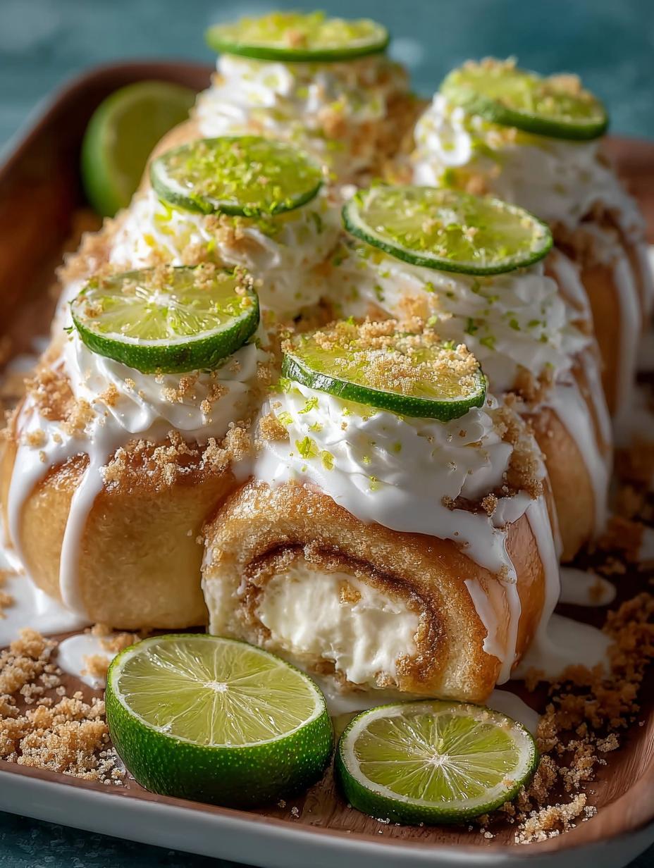 Delicious Key Lime Pie Rolls with Graham Cracker Crust - Key Lime Pie Rolls - main visual representation