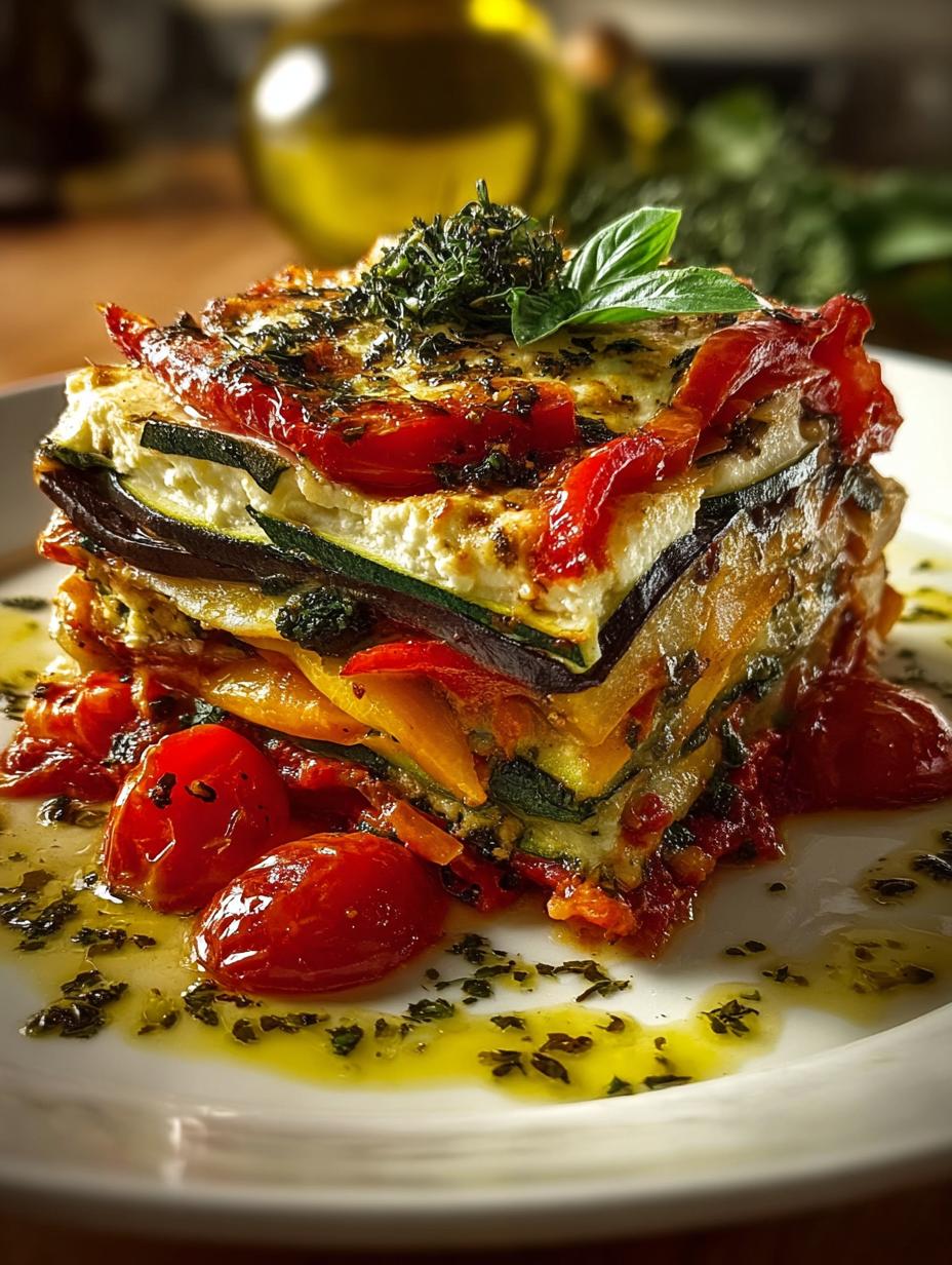 Layered Mediterranean Vegetable Lasagna