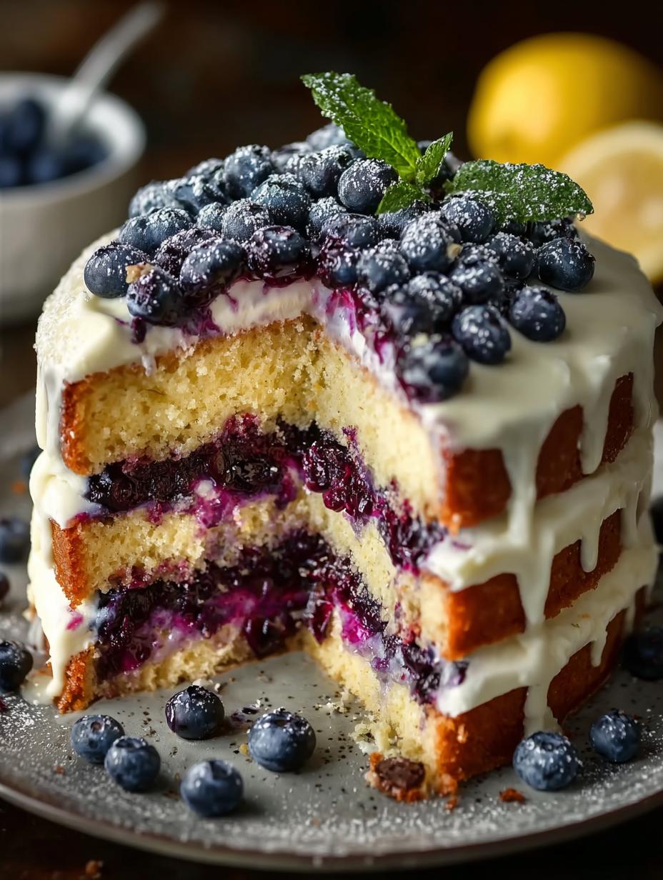 Lemon Blueberry Layer Cake: 7 Steps to Deliciousness - Lemon Blueberry Layer Cake - additional detail
