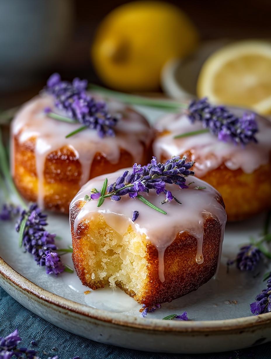 Delicious Mini Lemon Cakes with Lavender Glaze Recipe - Mini Lemon Cakes with - main visual representation