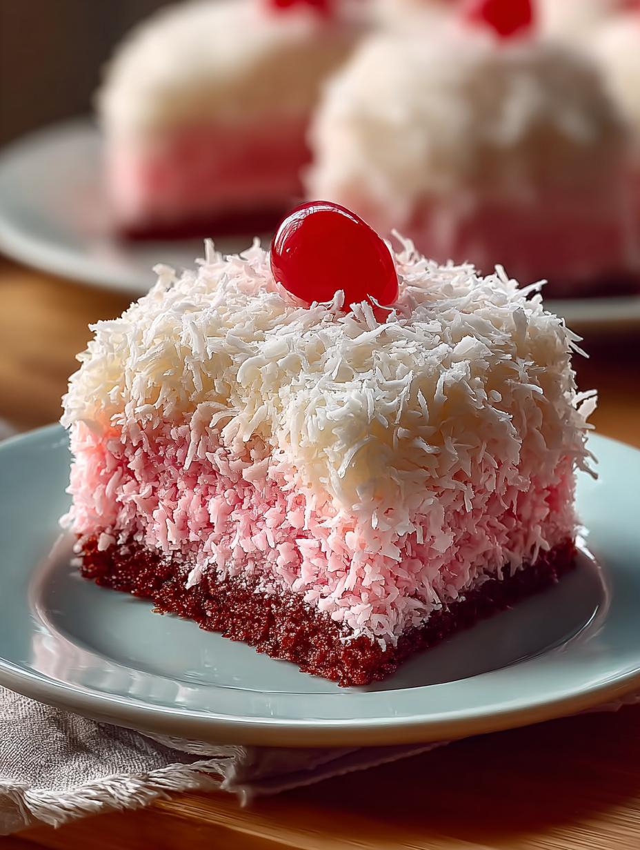 Pink Coconut Snowball Cake: 12 Sweet Irresistible Bars - Pink Coconut Snowball Cake - main visual representation