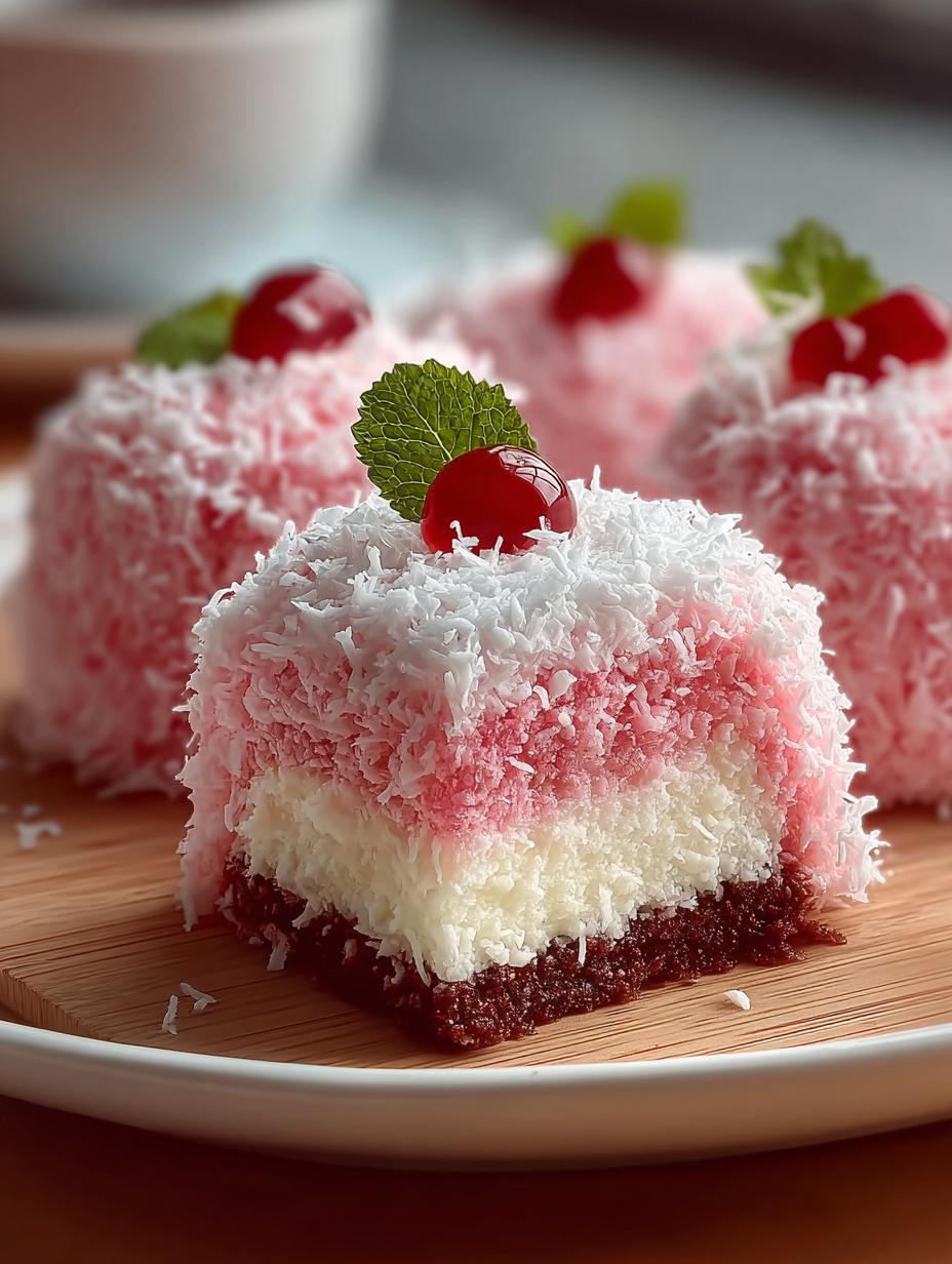 Pink Coconut Snowball Cake